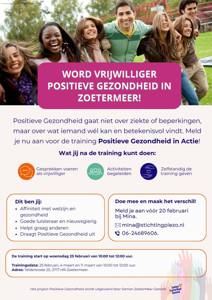 training positieve gezondheid zoetermeer